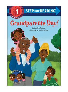 英文原版 Step into Reading 1 Grandparents Day 和爷爷奶奶在一起的一天 兰登经典分级读物 英文版 进口英语原版书籍