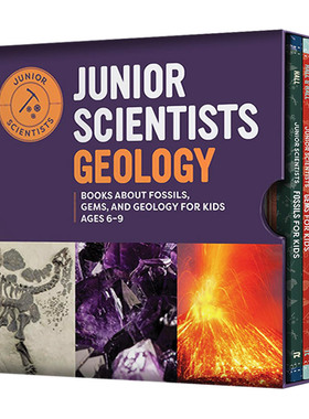 英文原版 Junior Scientists Geology Box Set 初级科学家系列地质学3册盒装套装 化石 宝石 儿童自然科普百科 进口英语原版书籍