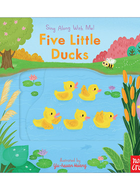 英文原版 Five Little Ducks 童谣机关操作书 五只小鸭子 纸板书 儿童绘本 英文版 进口英语原版书籍