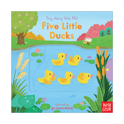 英文原版 Five Little Ducks 童谣机关操作书 五只小鸭子 纸板书 儿童绘本 英文版 进口英语原版书籍