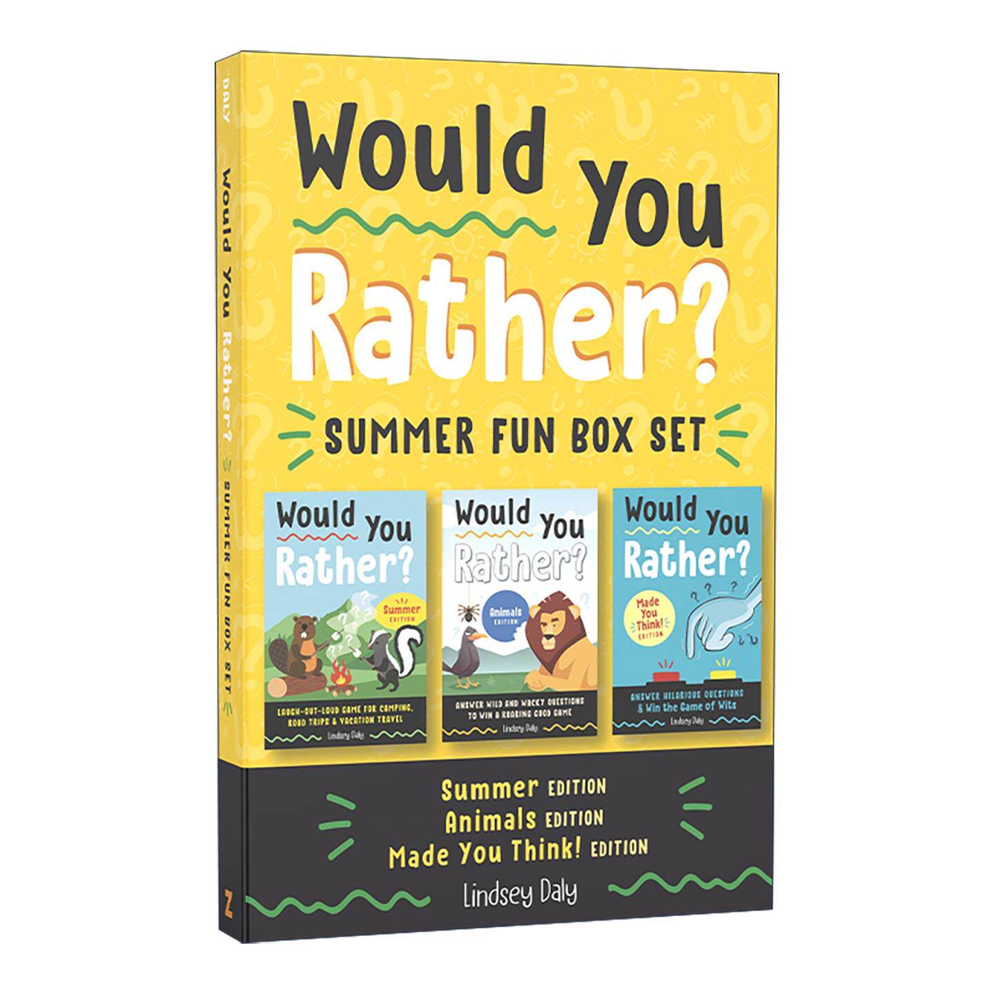 英文原版 Would You Rather Summer Fun Box Set 你愿意吗系列3册盒装套装 夏季 动物 让你思考 儿童益智谜题游戏活动书 家庭亲子