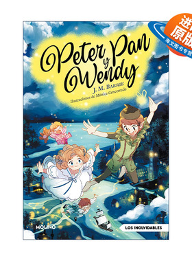 原版 Peter Pan y Wendy Peter Pan and Wendy 彼得·潘与温蒂 西班牙语版 J.M. Barrie詹姆斯·巴里 精装 进口原版书籍