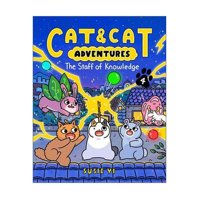 英文原版 Cat & Cat Adventures The Staff of Knowledge 猫猫历险记4 全彩漫画 英文版 进口英语原版书籍