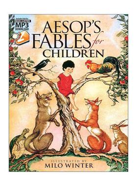 英文原版 Aesop's Fables for Children 儿童伊索寓言 含可下载MP3朗读录音 英文版 进口英语原版书籍