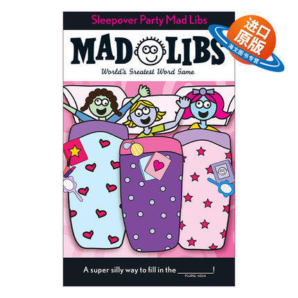 英文原版 Sleepover Party Mad Libs 过夜派对 疯狂填词游戏 英文版 进口英语原版书籍