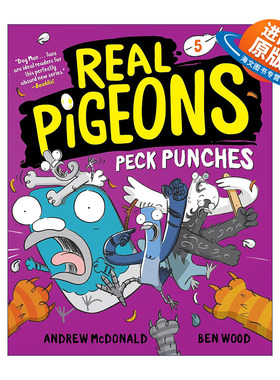 英文原版 Real Pigeons Peck Punches 真正的鸽子系列5 派克拳 儿童侦探推理漫画图画小说 Andrew Mcdonald 英文版 进口英语原版书