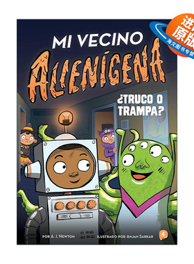原版 Mi vecino alienigena 4 Truco o trampa? 隔壁的外星人 万圣节 西班牙语版 章节书 进口原版书籍