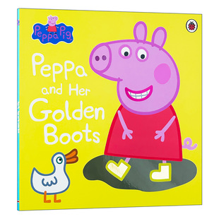 Golden 小猪佩奇 and 粉红猪小妹 Boots 英文版 Peppa 儿童英文绘本 英文原版 进口图画故事书 Pig 佩奇和金色靴子 Her