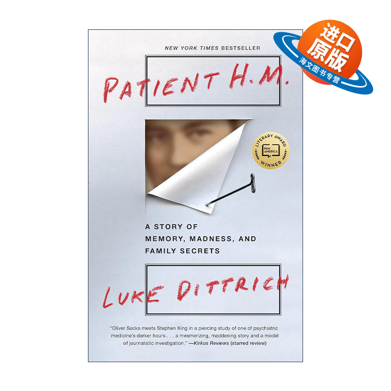 英文原版 Patient H.M. 终身失忆人 关于病人H.M.的记忆 疯癫和家庭秘密的故事 精神病学 神经外科学 Luke Dittrich 英文版