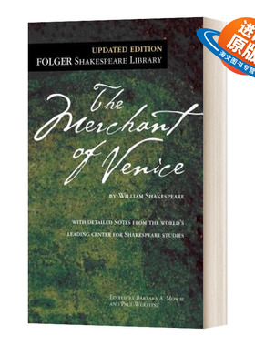 英文原版 The Merchant of Venice 威尼斯商人 福尔杰莎士比亚图书馆系列 Folger Library Shakespeare 英文版 进口英语原版书籍