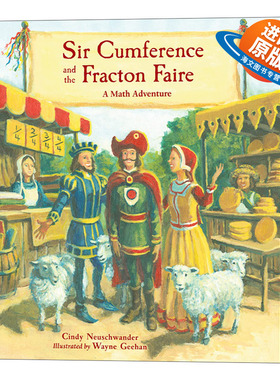 英文原版 Sir Cumference and the Fracton Faire 圆周骑士与弗拉克顿集市STEM 少儿课外阅读 绘本图画书 英文版 进口英语原版书籍