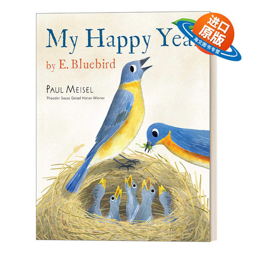 英文原版 My Happy Year by E.Bluebird 大自然日记系列02 我快乐的一年 儿童自然主题启蒙认知绘本 Paul Meisel 英文版 进口书籍