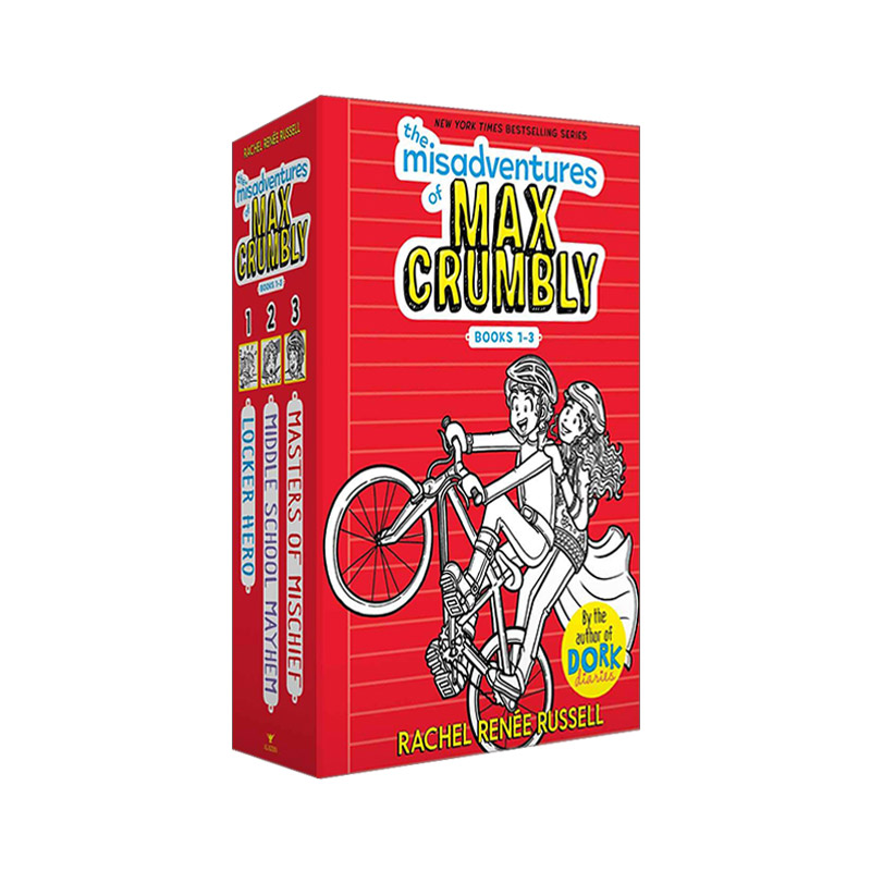 英文原版 The Misadventures of Max Crumbly Books 1-3麦克斯的不幸遭遇3册英文版进口英语原版书籍