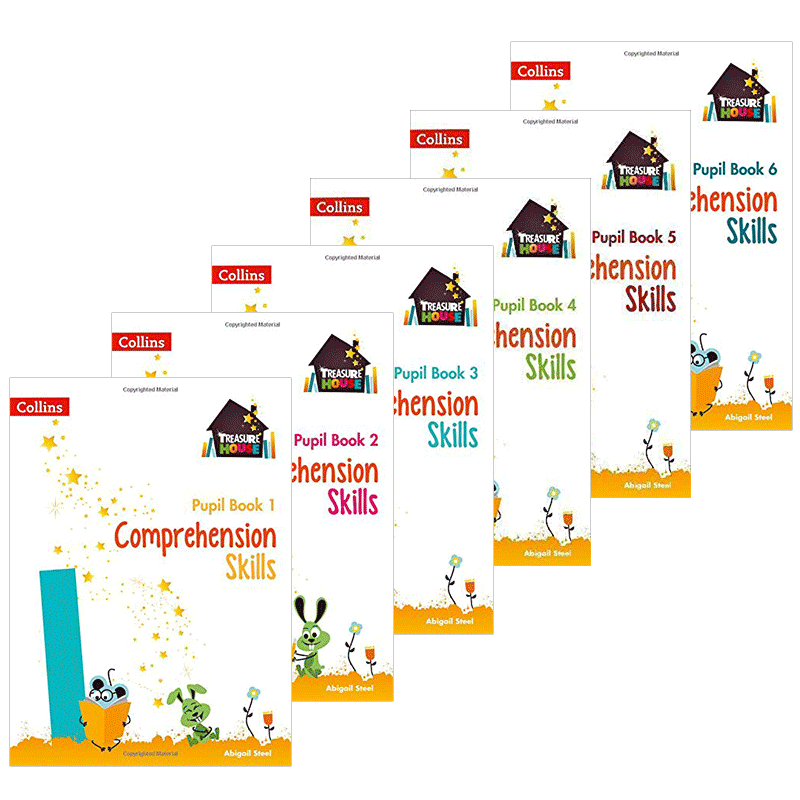 儿童英语阅读理解技巧6册 英文原版书 Collins Comprehension Skills Pupil Book 1-6 英国小学英语阅读教材手册 全彩插图 英文版