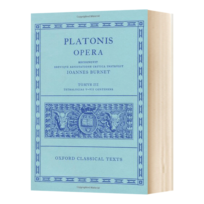 英文原版 Plato Opera Vol III 柏拉图歌剧 第三卷 第2修订版 英语希腊语双语 Opera Volume III Theages Charmides 进口英语书籍