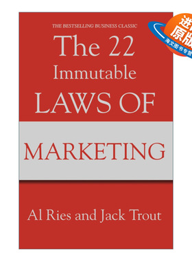 英文原版 The 22 Immutable Laws Of Marketing 22条商规 艾?里斯  杰克?特劳特 英文版 进口英语原版书籍