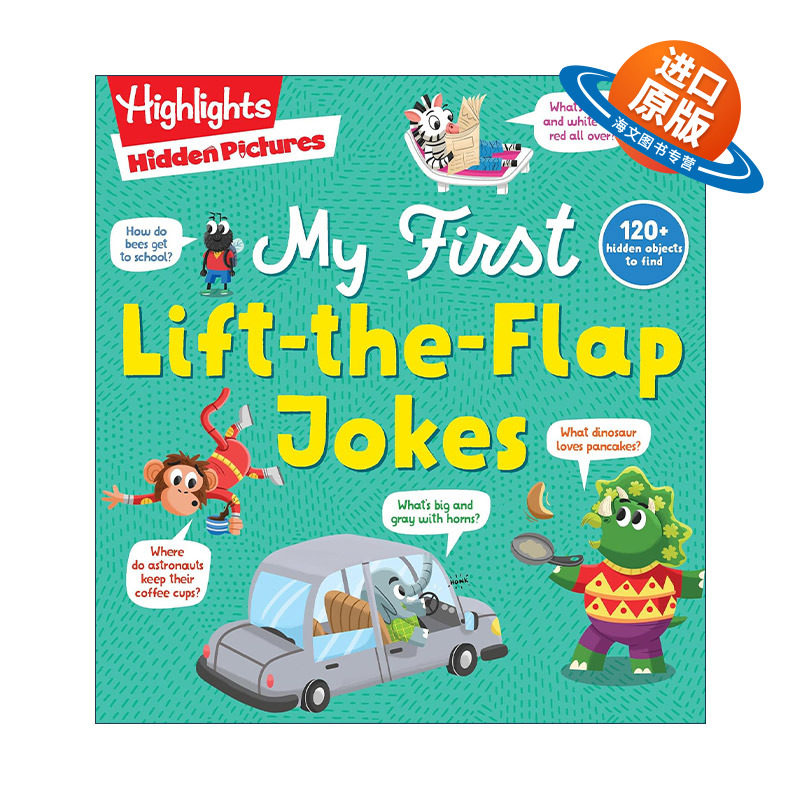 英文原版 Hidden Pictures My First Lift-the-Flap Jokes 隐藏图片 亮点笑话 儿童亲子益智游戏活动书 词汇学习 阅读与社交技能