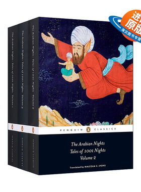 英文原版 The Arabian Nights Tales of 1 001 Nights 天方夜谭 一千零一夜 3册 Penguin Classics企鹅经典 英文版 进口原版书籍