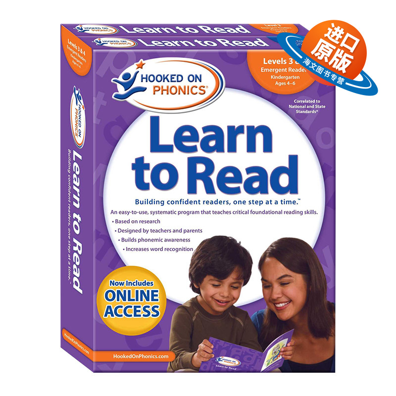 英文原版 Hooked on Phonics Learn to Read Levels 3&4 Complete 迷上语音学习阅读3-4级 英文版儿童英语辅导训练故事书进口书籍