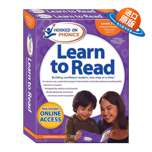 英文原版 Hooked on Phonics Learn to Read Levels 3&4 Complete 迷上语音学习阅读3-4级 英文版儿童英语辅导训练故事书进口书籍