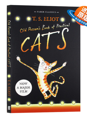 老负鼠的猫经 英文原版 Old Possum's Book of Practical Cats 擅长装扮的老猫经 艾略特 俏皮诗集 百老汇音乐剧猫的原著 英文版书