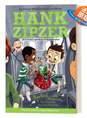 英文原版 Hank Zipzer 12 Barfing in the Backseat 汉克历险记12 晕车 青少年幽默搞笑校园章节小说 Henry Winkler 英文版 进口书