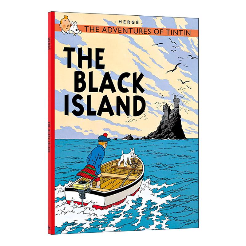 英文原版 The Adventures Of Tintin The Black Island 丁丁历险记之黑岛疑案 儿童精装漫画 英文版 进口英语原版书籍