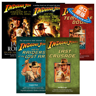 英文原版 Indiana Jones 印第安纳琼斯系列5册 夺宝奇兵 同名电影原著小说 Campbell Black 英文版 进口英语原版书籍
