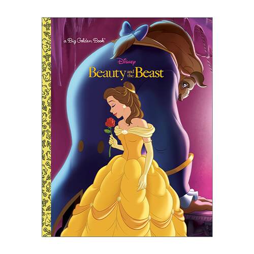 英文原版 Beauty and the Beast (Big Golden Book) 美女与野兽 兰登书屋精装大金书 迪士尼同名动画电影上映25周年纪念 儿童绘本