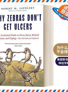 英文原版 Why Zebras Don'T Get Ulcers 为什么斑马不会得溃疡 英文版 进口英语原版书籍儿童外文书