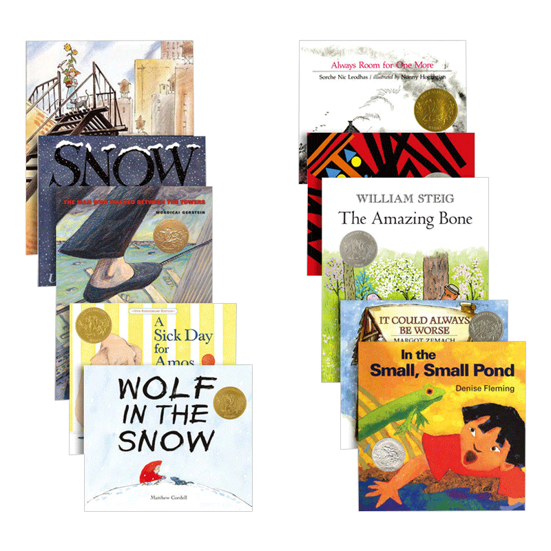 英文原版 Caldecott Award Winning 10Book Pack 获凯迪克大奖的10本套装 儿童图画故事趣味英语阅读启蒙儿童绘本书籍