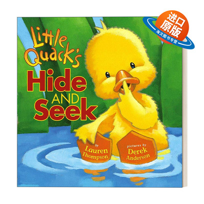 英文原版 Little Quack's Hide and Seek 小鸭子 捉迷藏 纸板书 英文版 进口英语原版书籍