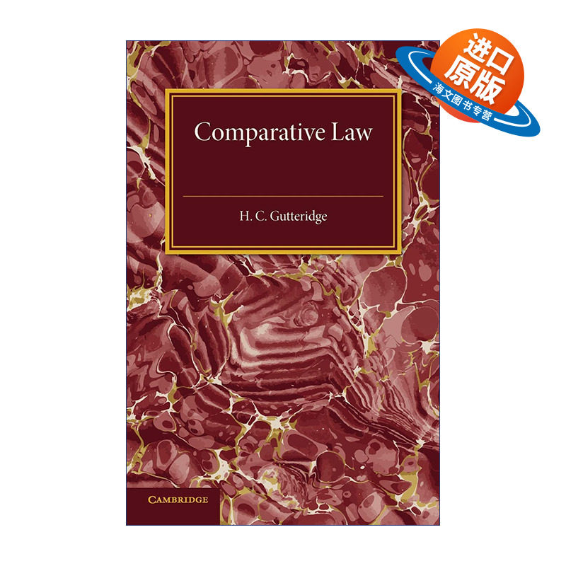 英文原版 Comparative Law 比较法 法学研究比较方法导论 H. C. Gutteridge 英文版 进口英语原版书籍