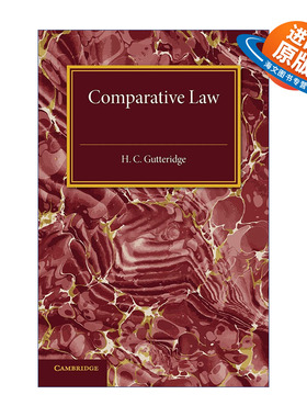 英文原版 Comparative Law 比较法 法学研究比较方法导论 H. C. Gutteridge 英文版 进口英语原版书籍