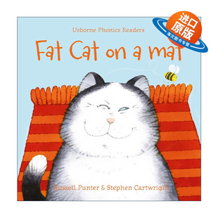英文原版 Phonics Readers Fat Cat On A Mat 席子上的肥猫 英文版 进口英语原版书籍