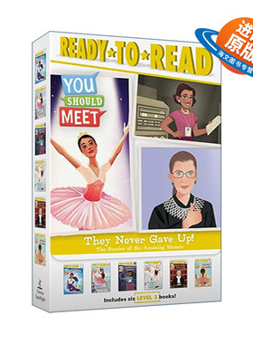 英文原版 They Never Gave Up the Stories of Six Amazing Women 准备读系列分级阅读3 伟大女性 6册盒装 Ready-to-Read Level 3