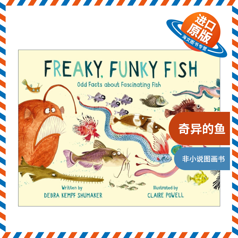 英文原版 Freaky Funky Fish 奇异的鱼 关于鱼的奇怪事实 海洋生物科普绘本 精装 英文版 进口英语原版书籍 书籍/杂志/报纸 儿童读物原版书 原图主图