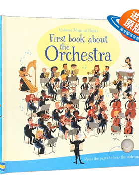 现货Usborne尤斯伯恩图书 First book about the Orchestra管弦乐队音乐精装纸板发声书 进口英文原版绘本 启蒙儿童聆听低幼早教书