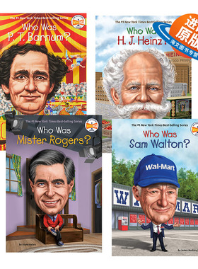 英文原版 Who Was 名人传记系列4册 英文版Who Was P. T. Barnum?英文原版儿童故事阅读 进口书籍
