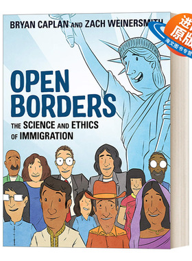 英文原版 Open Borders 开放边界 移民的科学与伦理 漫画 英文版 进口英语原版书籍