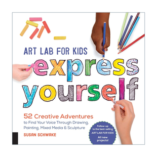给孩子 Art Express 英文原版 艺术创作实验室 进口英语原版 for 英文版 Lab 书籍 Kids 通过艺术表达自己 Yourself