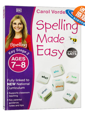 英文原版 Spelling Made Easy Ages 7-8 Key Stage 2 DK拼写一点通练习本 7-8岁 英文版 进口英语原版书籍儿童外文书