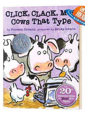 会打字的奶牛 英文原版 精装绘本 Click Clack Moo Cows That Type 20周年纪念版 英文版进口英语书籍儿童外文书