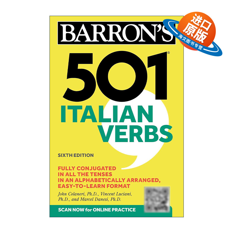 原版 501 Italian Verbs 501个意大利语动词 第6版 进口原版书籍