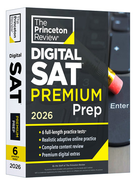 英文原版 Princeton Review Digital SAT Premium Prep 2026 普林斯顿数字化SAT考试备考指南2026 优质增值版 进口英语原版书籍