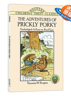 英文原版 The Adventures of Prickly Porky 桑顿 伯吉斯动物故事书 刺猪侠历险记 英文版 进口英语原版书籍