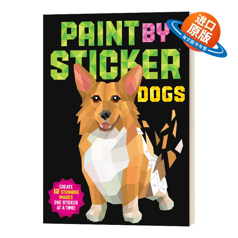 英文原版 Paint By Sticker Dogs 狗贴图画册 平装 英文版 进口英语原版书籍