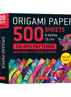英文原版 Origami Paper 500 sheets Tie-Dye Patterns 6