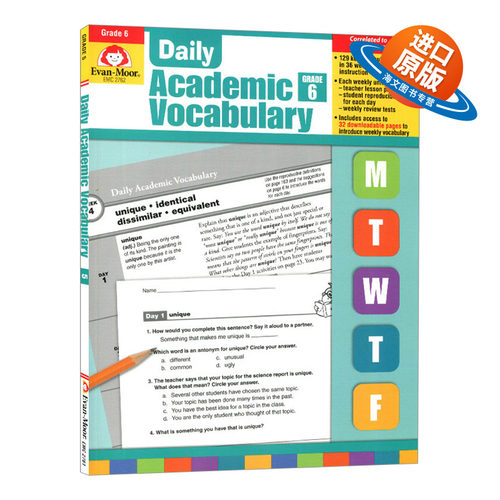 英文原版 Daily Academic Vocabulary Grade 6 TE 每日练习系列 专业词汇 六年级 完整版 英文版 进口英语原版书籍