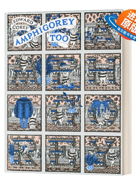 英文原版 Amphigorey Too 无聊的幽默2 黑色幽默大师爱德华·戈里漫画经典 英文版 进口英语原版书籍